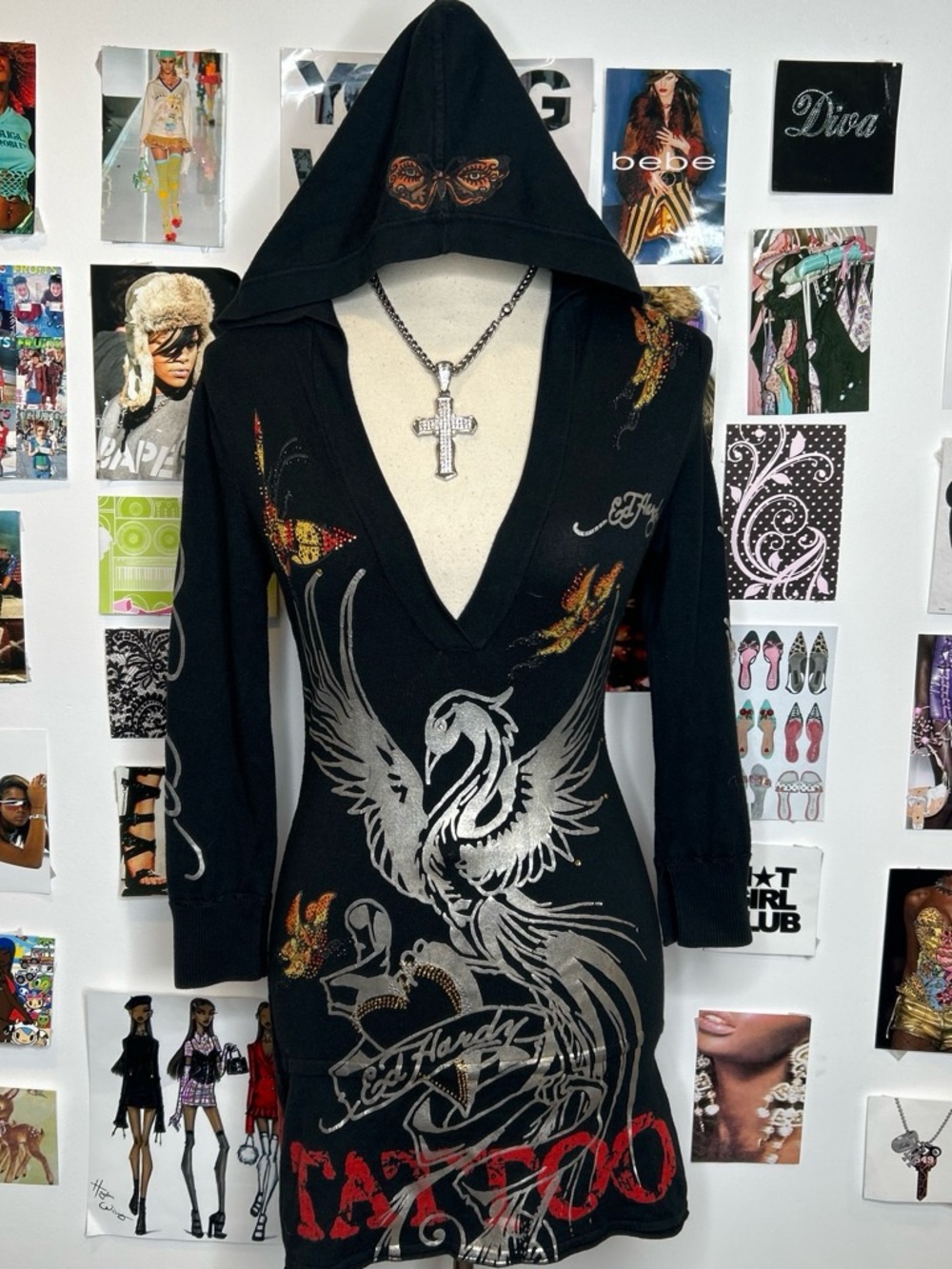 Y2k Ed hardy dress